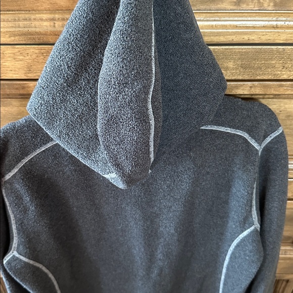 KUHL Women’s XL Charcoal Gray Quarter-Zip Fleece Hoodie - Picture 8 of 13